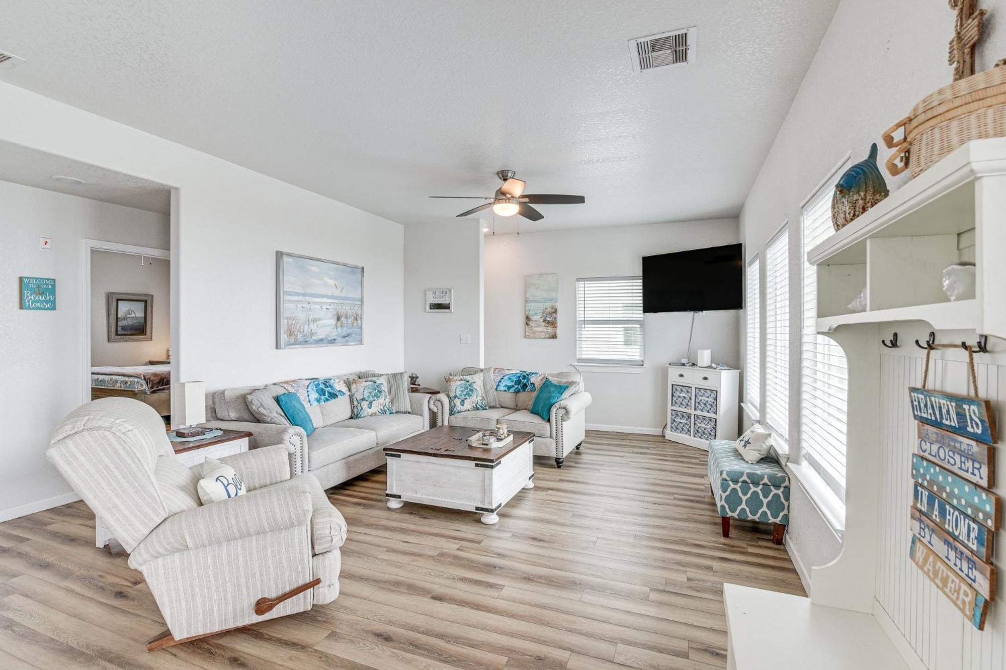 Beachfront Texas Retreat - 2 Decks, Patio And Views! Surfside Beach Luaran gambar